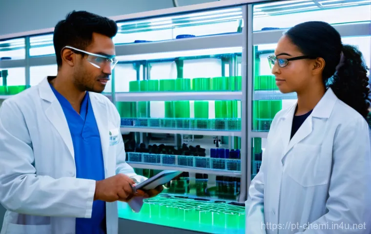 화학공학 직업 안정성 - **Prompt:** A dynamic and inclusive team of diverse chemical engineers, both men and women, of vario...