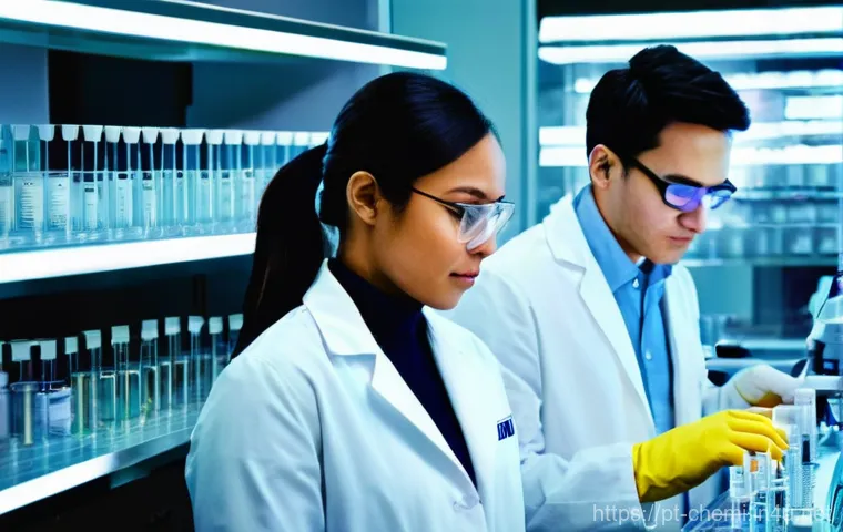 화학공학 엔지니어 역할 - **Prompt:** A highly detailed, realistic image of a diverse group of chemical engineers, both male a...