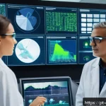 Home 21 화학공학 창의적 문제 해결 - A modern chemical engineering control room with large digital twin holographic displays showing deta...