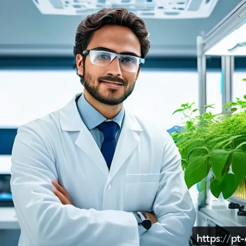 Home 30 화학공학 이직 준비 방법 - A professional chemical engineer in a modern laboratory setting, wearing a clean white lab coat and ...